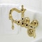 Kingston Brass CA1001T2 3-3/8" Tub Wall Mount Clawfoot Tub Faucet, Polished Brass CA1001T2 - alternate 6